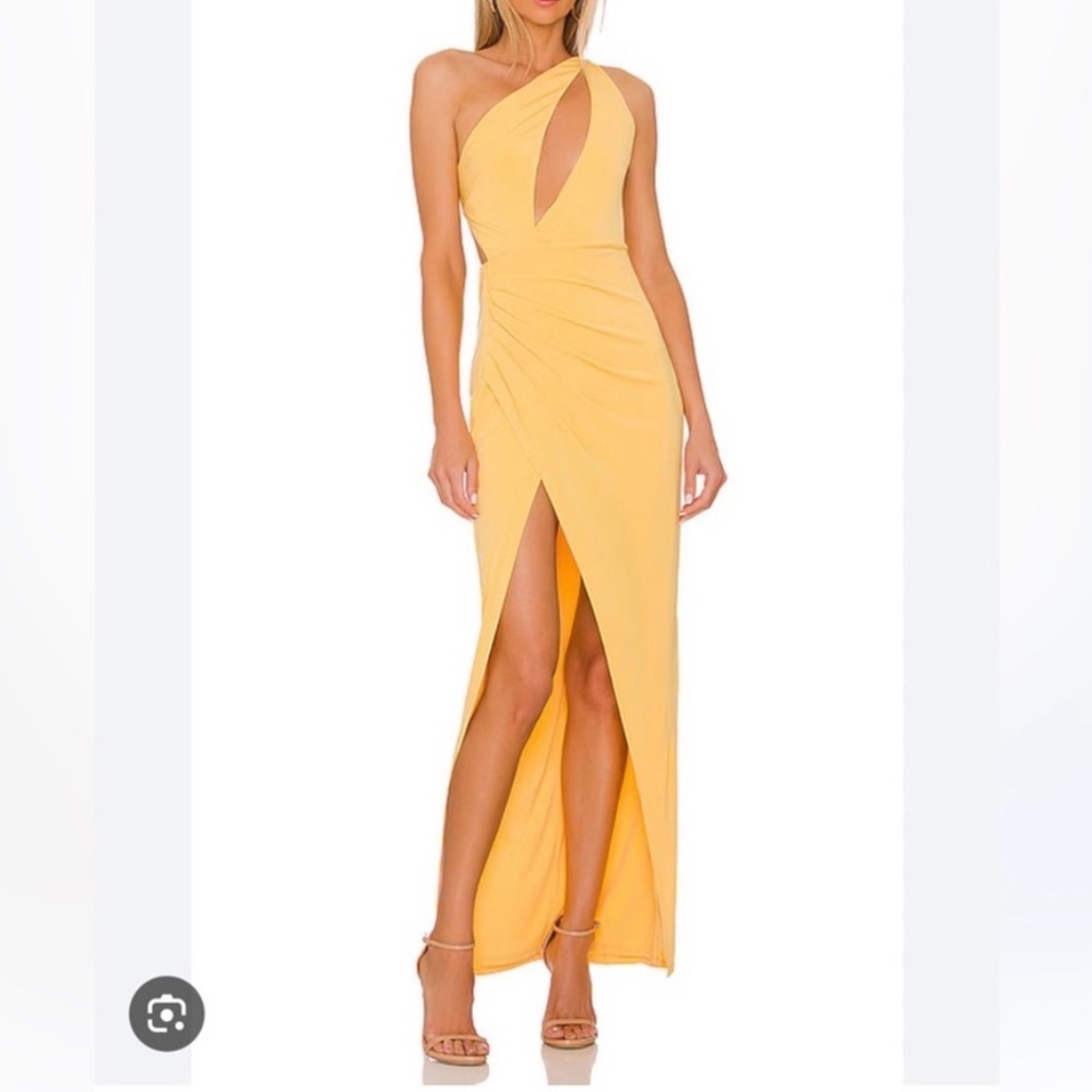 NWT! Michael Costello x REVOLVE Parker Maxi Dress in Yellow | size large